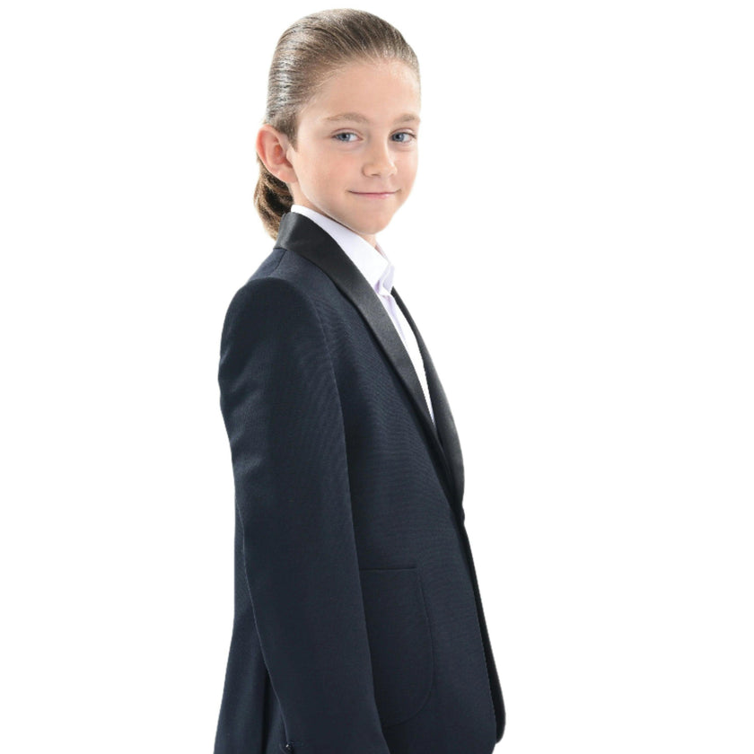 Navy Shawl Lapel Blazer