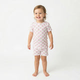 Pink Posy Short Sleeve & Shorts Bamboo Toddler Pajama Set