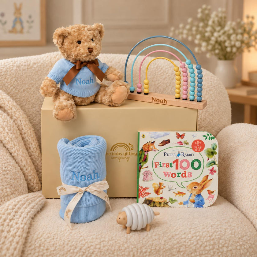 Personalized New Baby Lamb Tales Gift Set