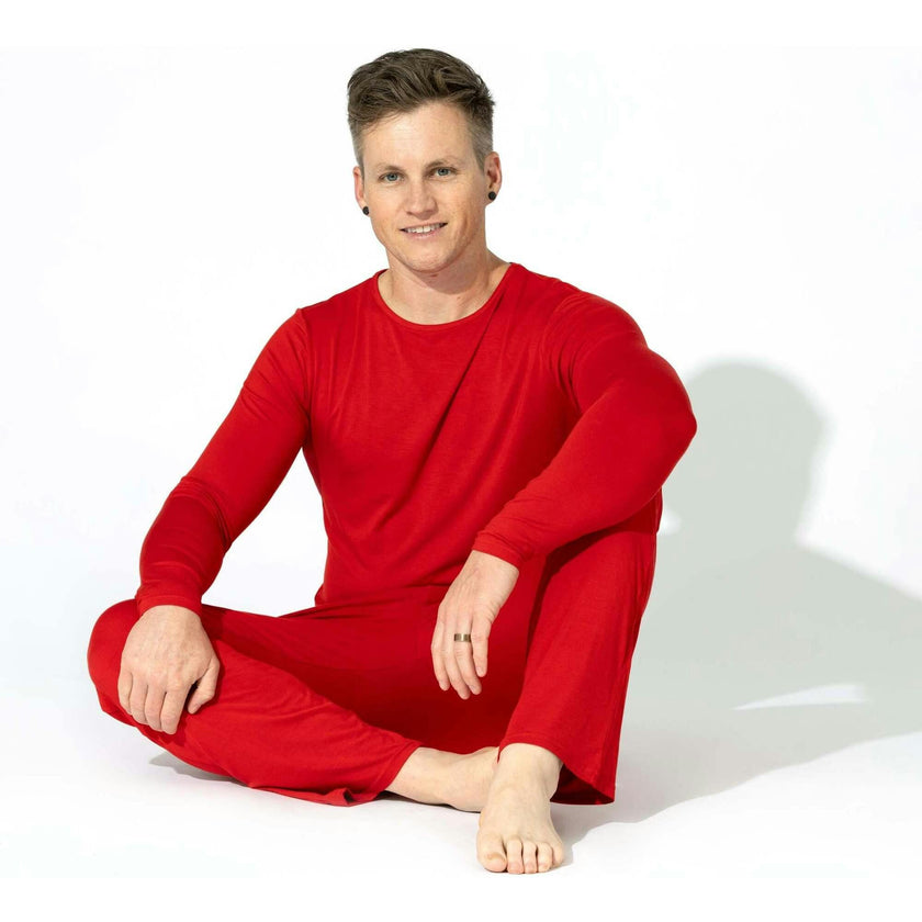 Winterberry Red Bamboo Men's Pajama Set