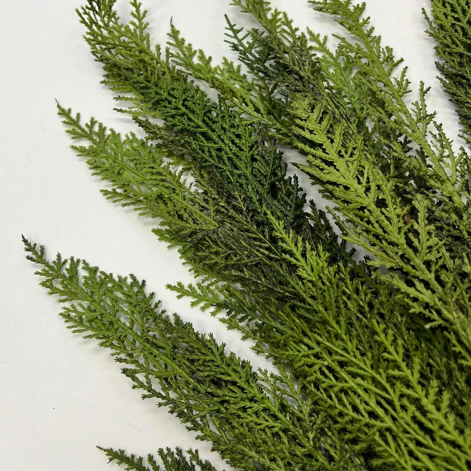Real Touch Lebanon Cedar Faux Winter Greenery Stem Bundle of 3