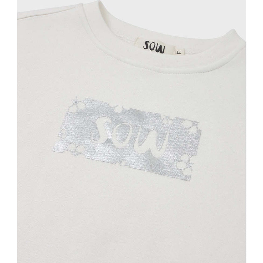 Relaxed Organic Fleece Sweatshirt With SOW print