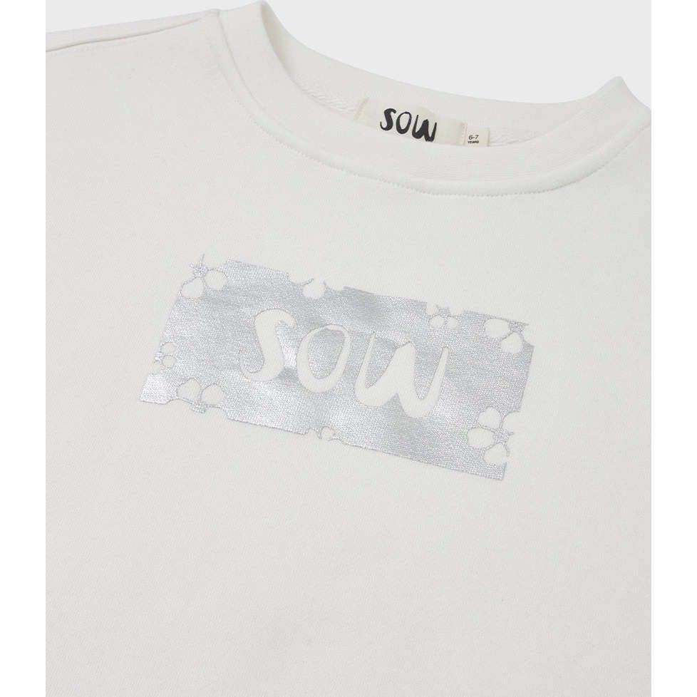 Relaxed Organic Fleece Sweatshirt With SOW print