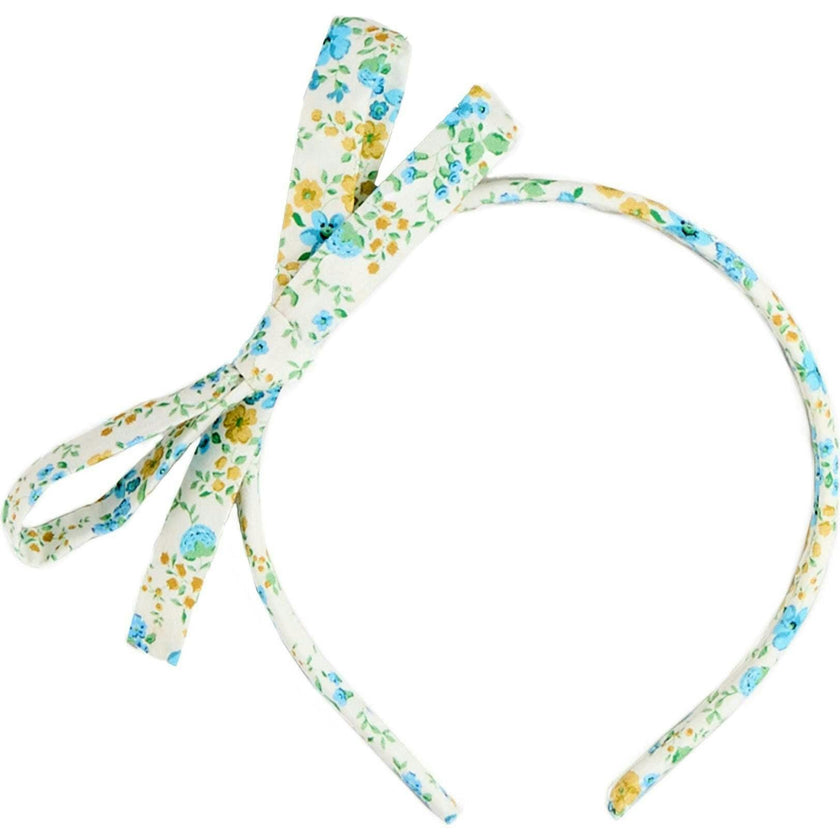 Louisa Floral Thin Bow Hairband