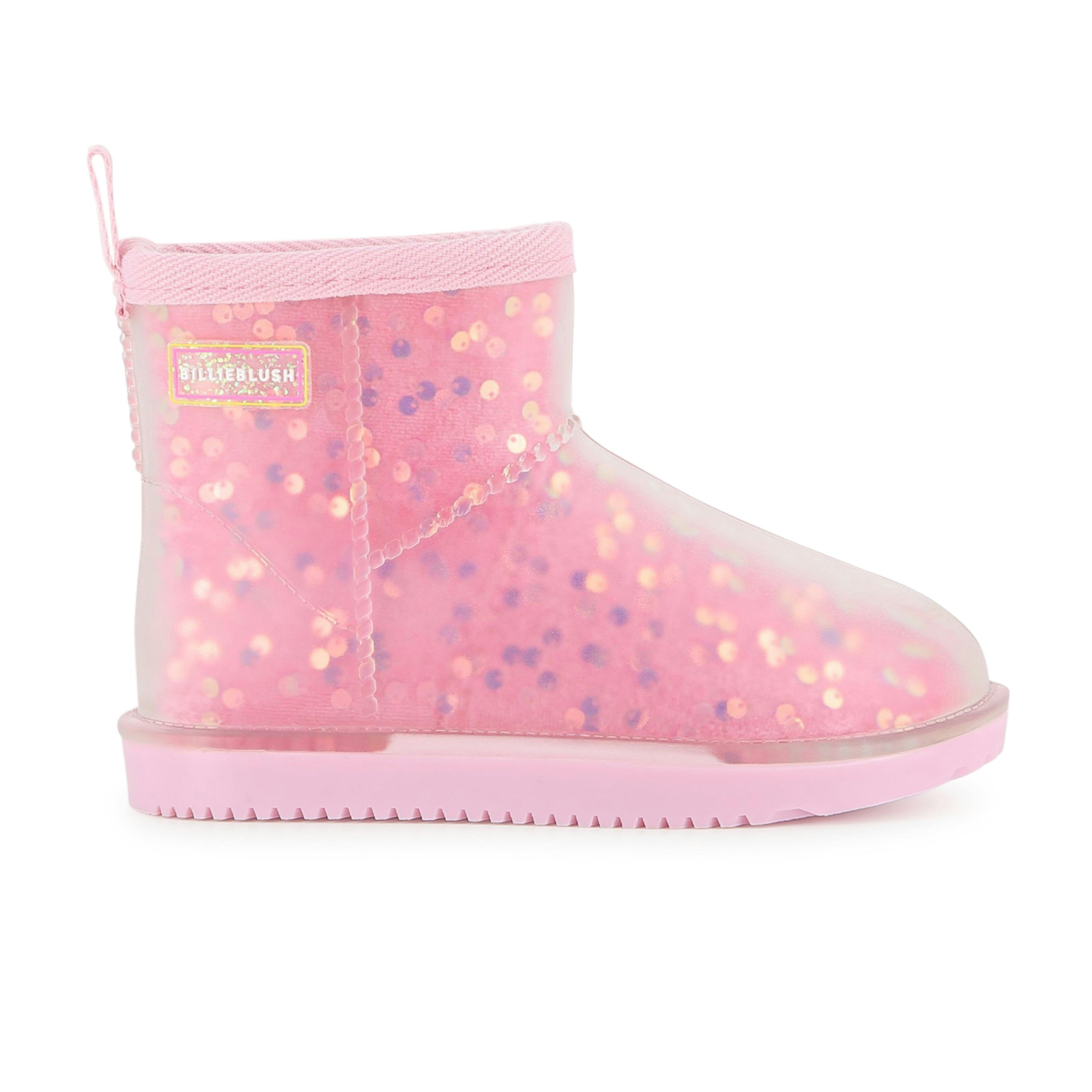 Pink Sequin Après‑Ski Boots