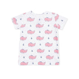 Bubbly Whale with Bow  Pink - Loungewear Short Set