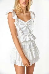 Ophelia Satin Top White