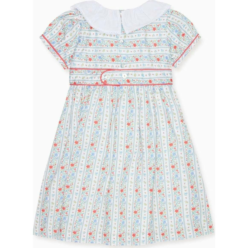 Ivory Rose Stripe Lana Girl Dress