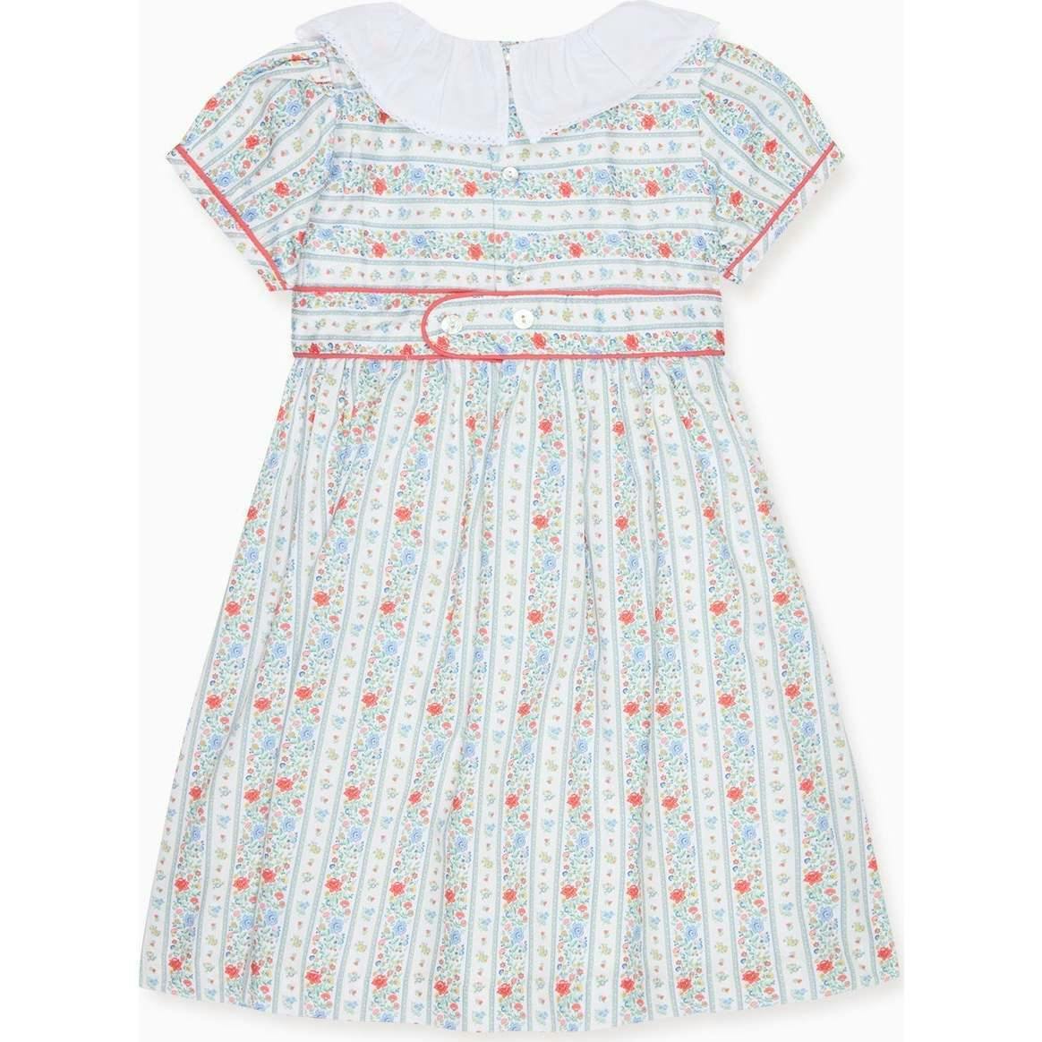 Ivory Rose Stripe Lana Girl Dress