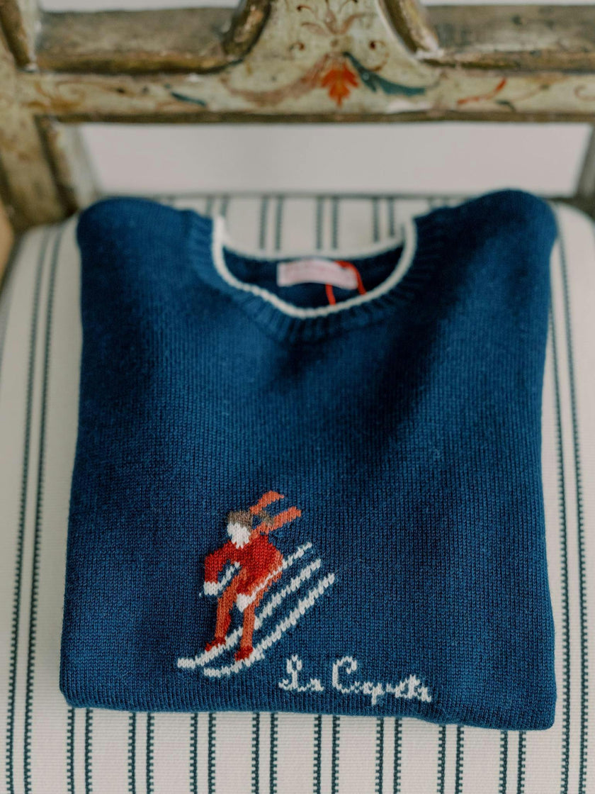 Navy Ski Merino Kids Jumper