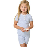 Kid's Pima Snug Fit Pajama Short Set in La Mer