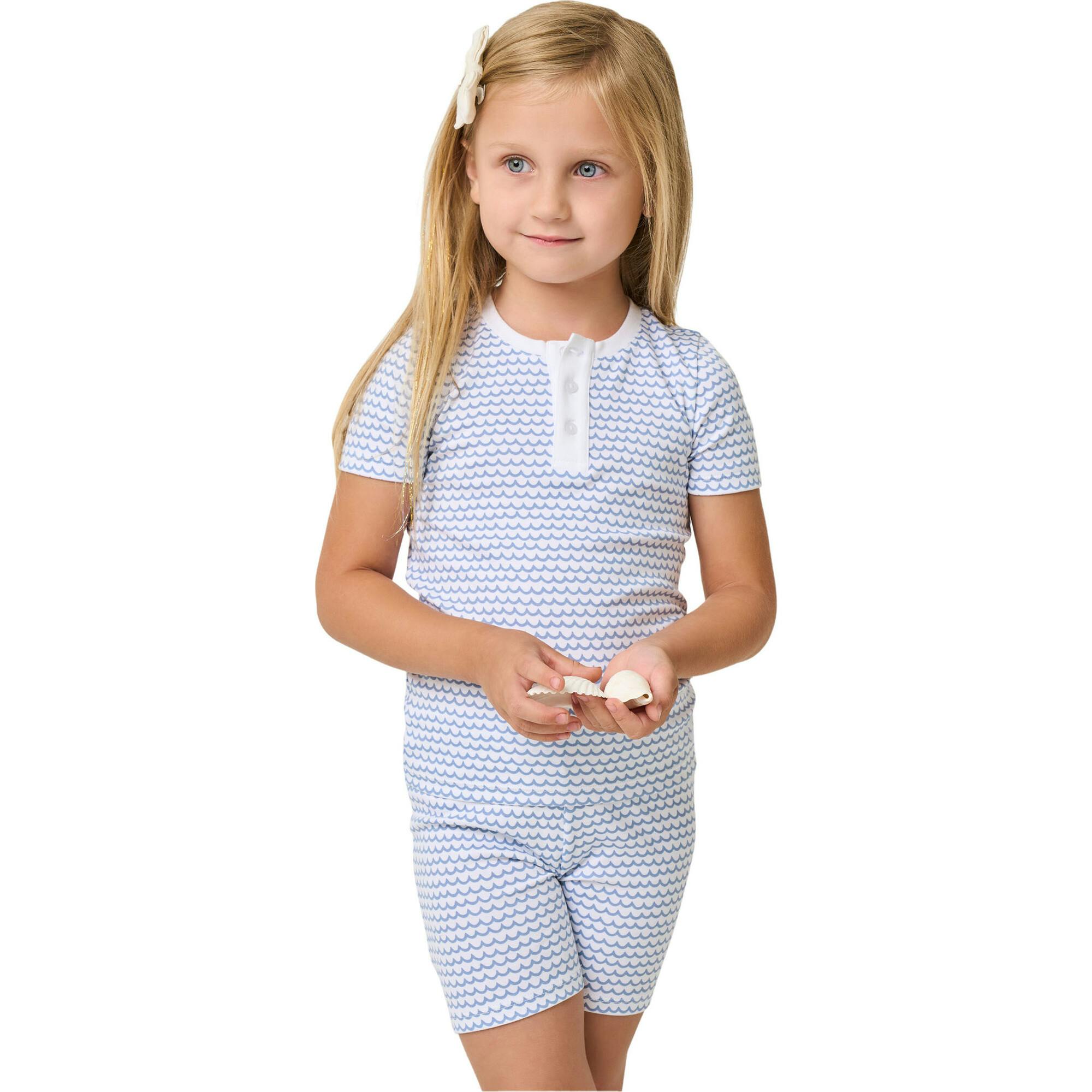 Kid's Pima Snug Fit Pajama Short Set in La Mer