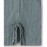 Navy Striped Dungaree Shorts, Navy
