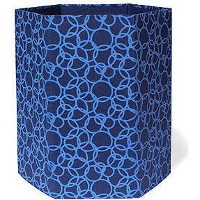 Recycled Cotton Storage/Waste Basket Blue Interlocking Circles