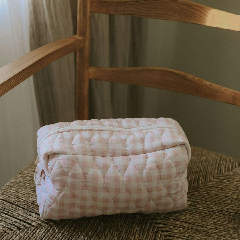 Toiletry Pouch Picnic Gingham Pink