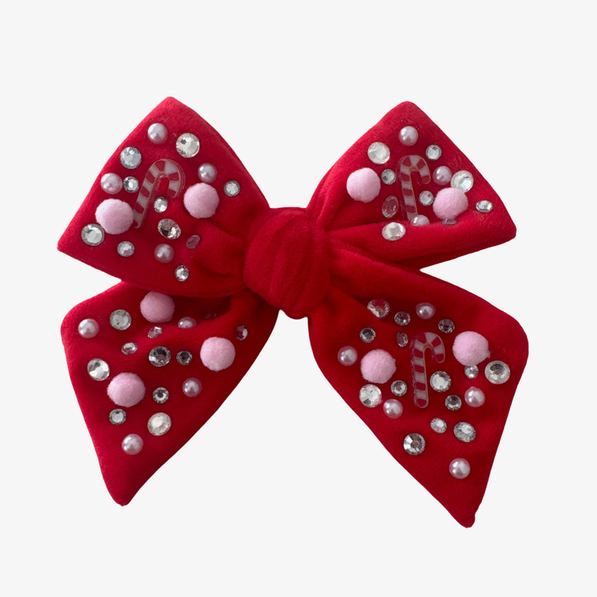 Red Candy Cane Camila Bow