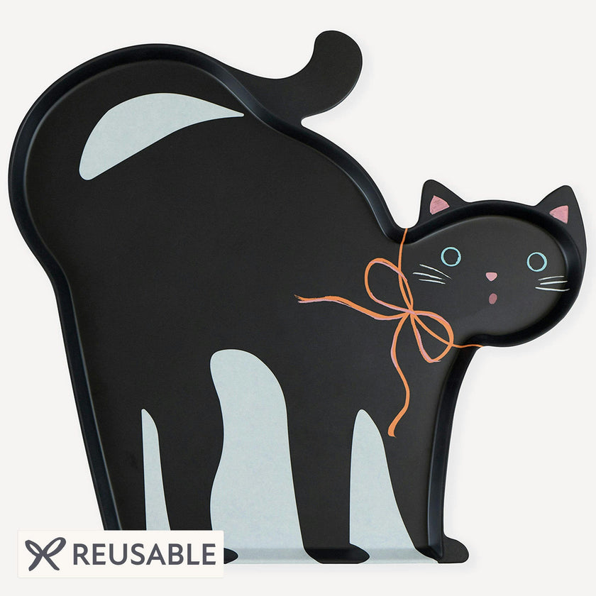 Halloween Cat Reusable Platter