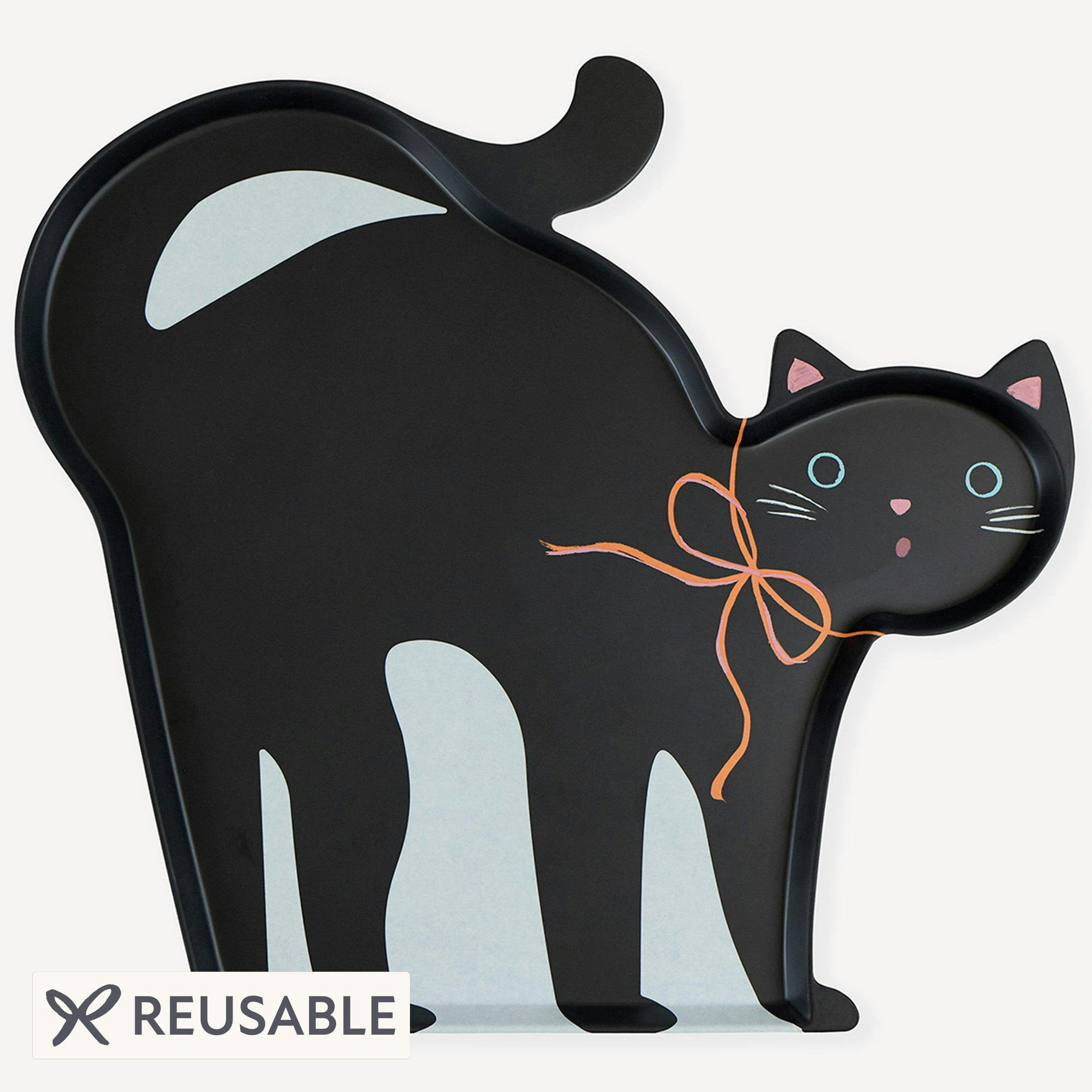 Halloween Cat Reusable Platter