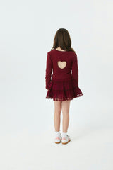 Bea Merlot Ribbed Long Sleeve