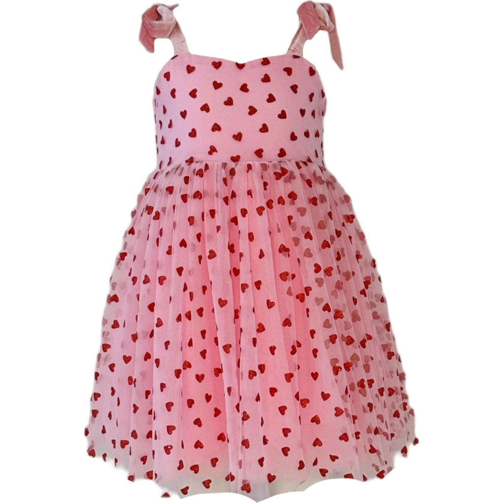 Women's Pink Hearts Tank Dress
