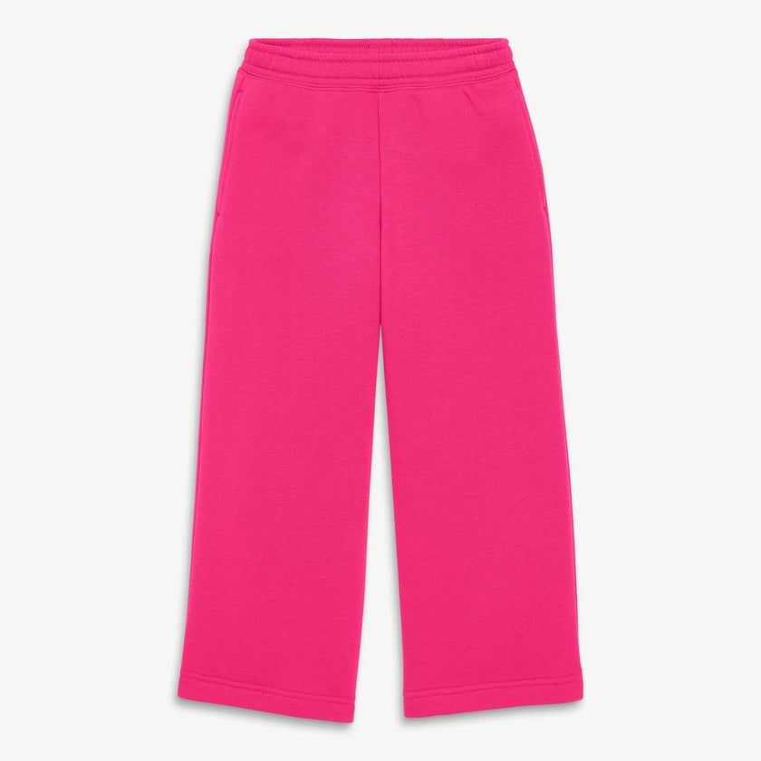 Kids cozy fleece wide-leg pant