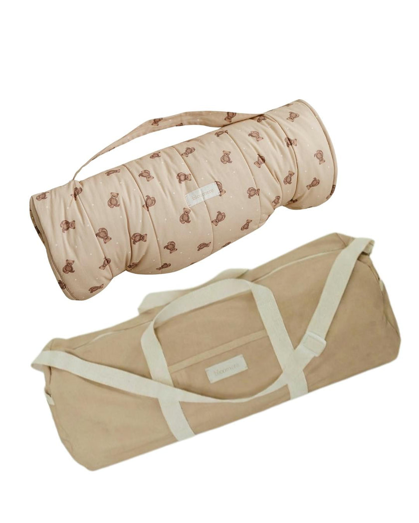 BLOOMERE  Nap Mat Set (Teddy Beige Bag)