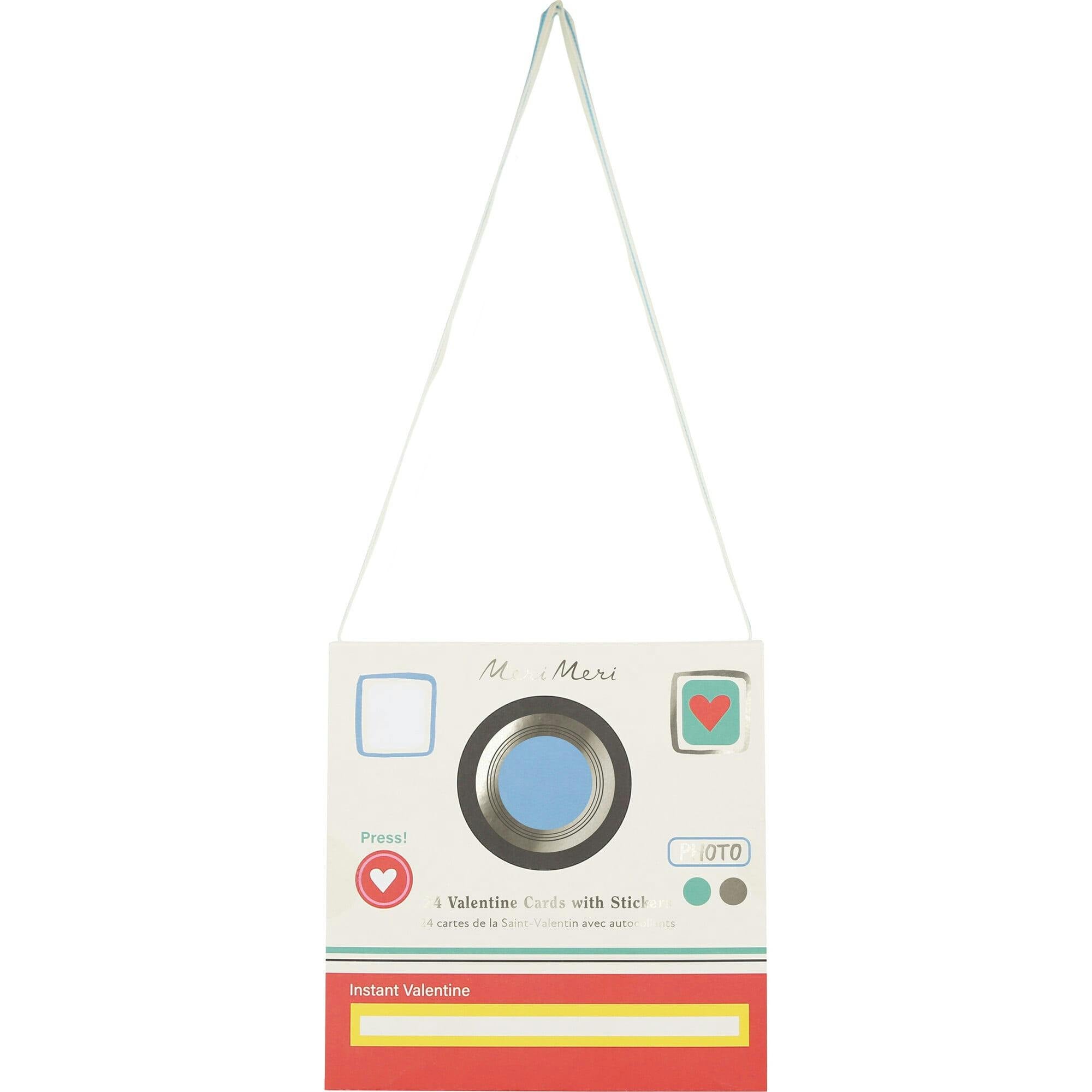 Instant Camera Kids Valentine'S Cards & Stickers Set