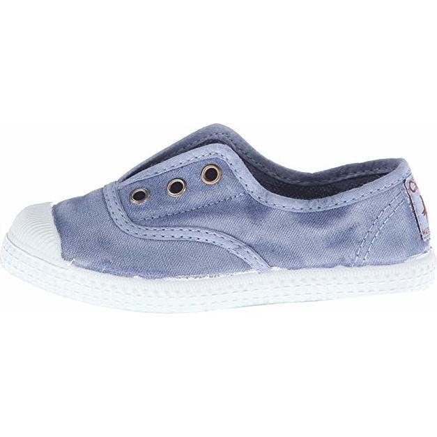 Cienta 70777.90 Washed Denim Canvas Laceless Sneaker