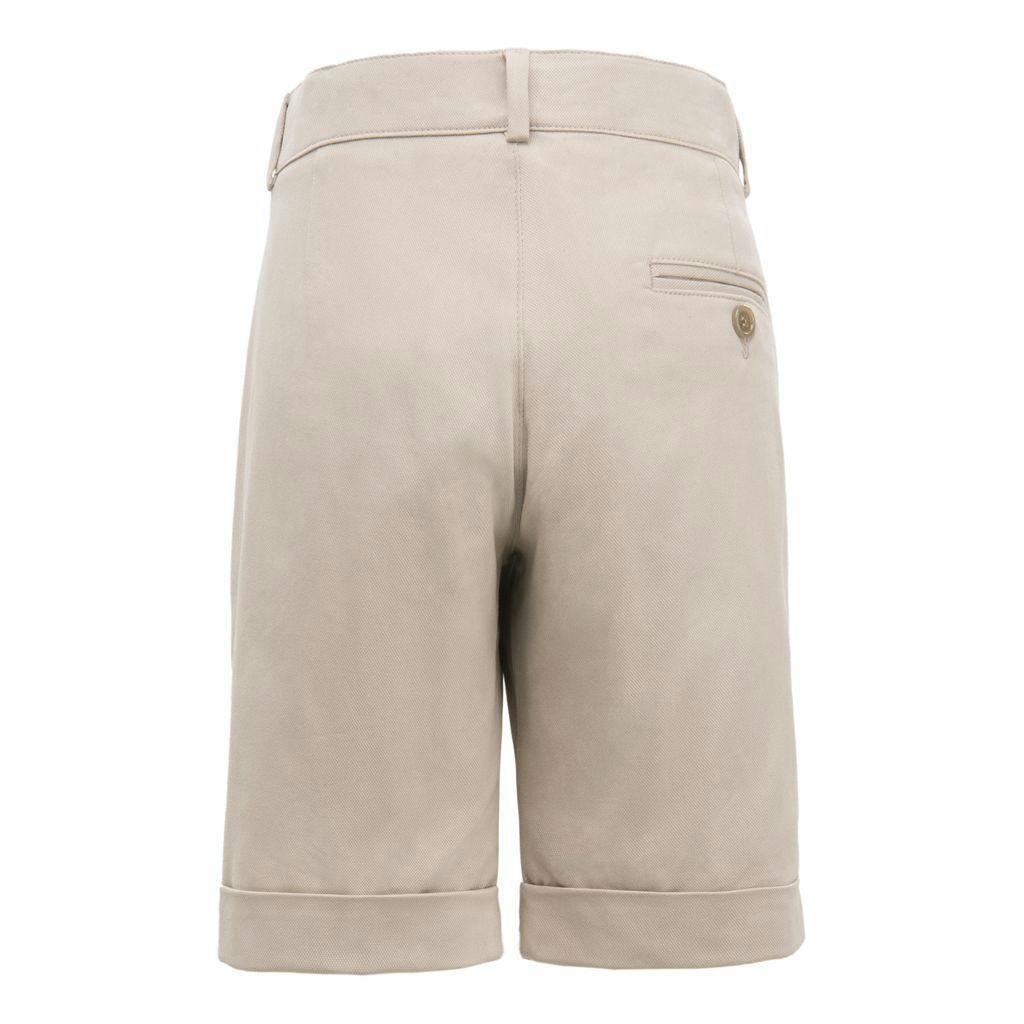 Beige Formal Shorts