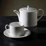 Tea Pot Or Coffee Pot Zig Zag  White Diam. 4.75"