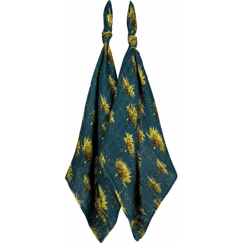 Firefly Bamboo Muslin Two-Piece Burp Cloth Set