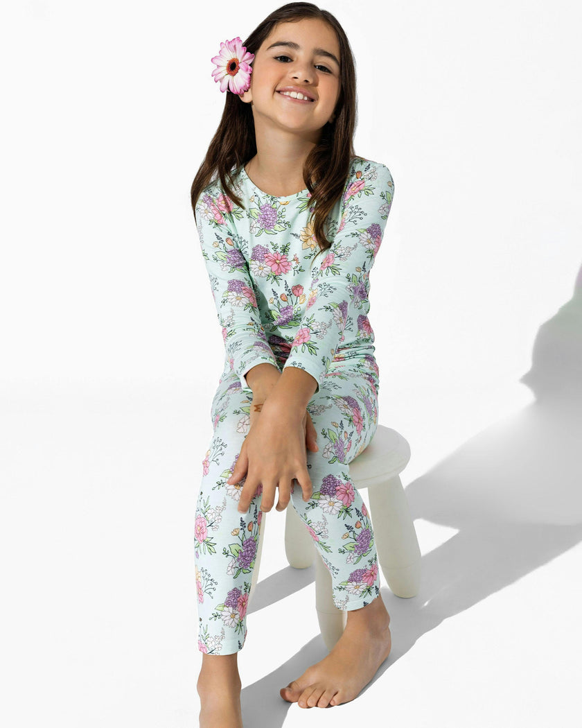 Petals & Posies Bamboo Kids Pajamas