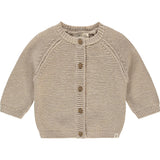 Knit Round Neck Button-Up Cardigan