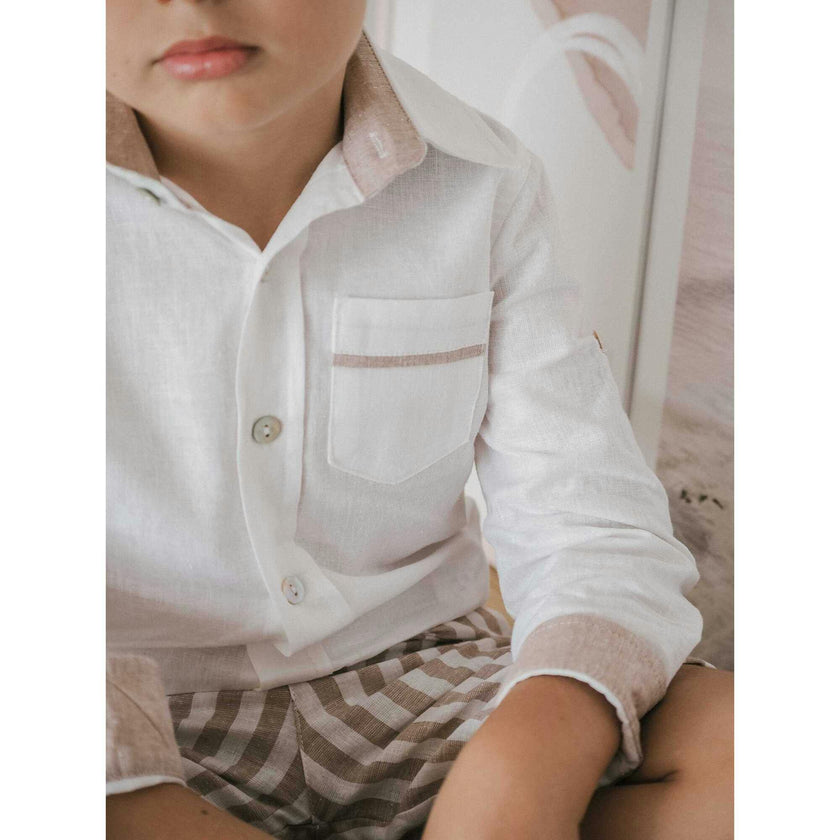 Ashton Striped Linen Shorts and Top Set