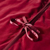 Luxurious Classic Velvet Garnet Red Christmas Tree Skirt 60"