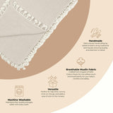 6-Layer Cotton Muslin Baby Blanket (Moonstone Grey)