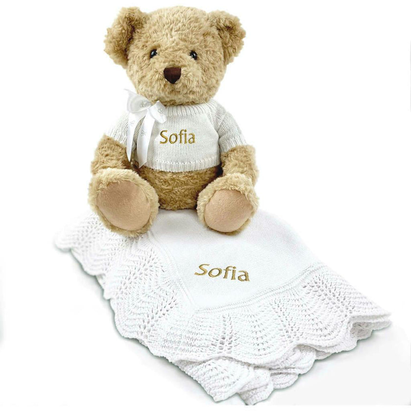 Personalized Bernard and Crochet Blanket