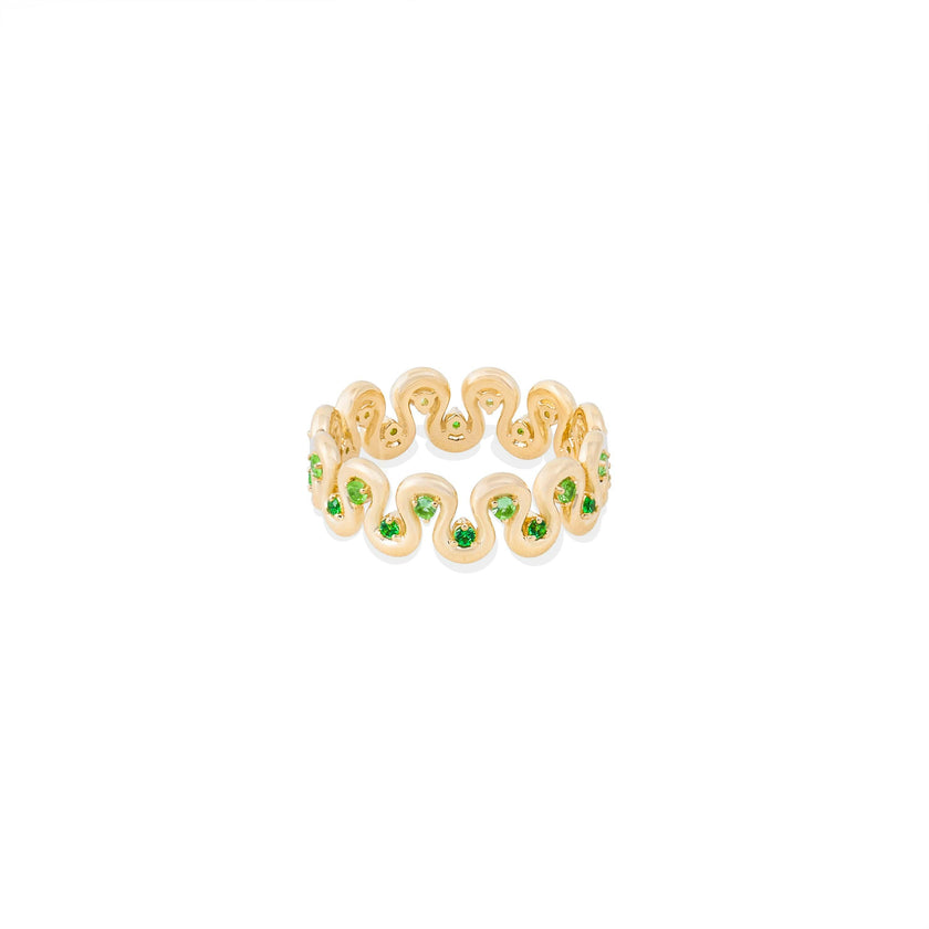 Found Squiggle Ring - Tsavorite