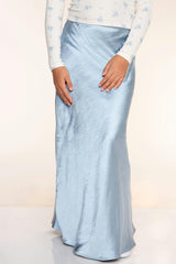 Washed Satin Maxi Skirt