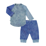 Garment Dyed Marble Slub Rib Tee and Jogger Set