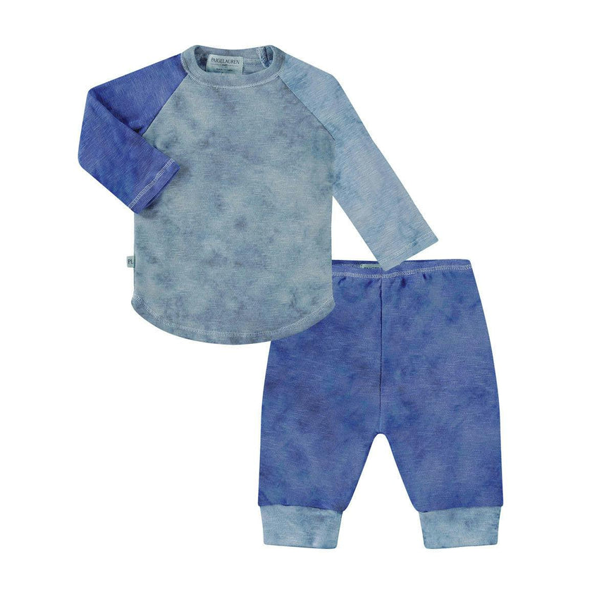 Garment Dyed Marble Slub Rib Tee and Jogger Set