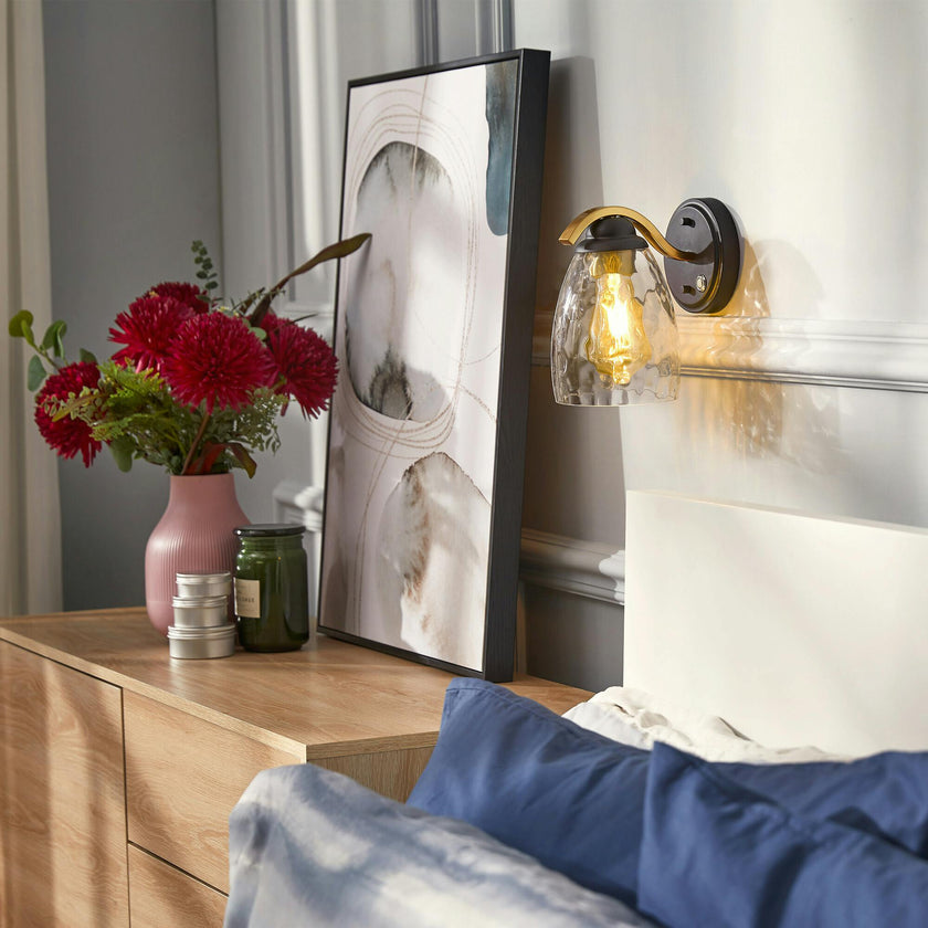 Heidi Dimmable 1-Light Armed Wall Sconce