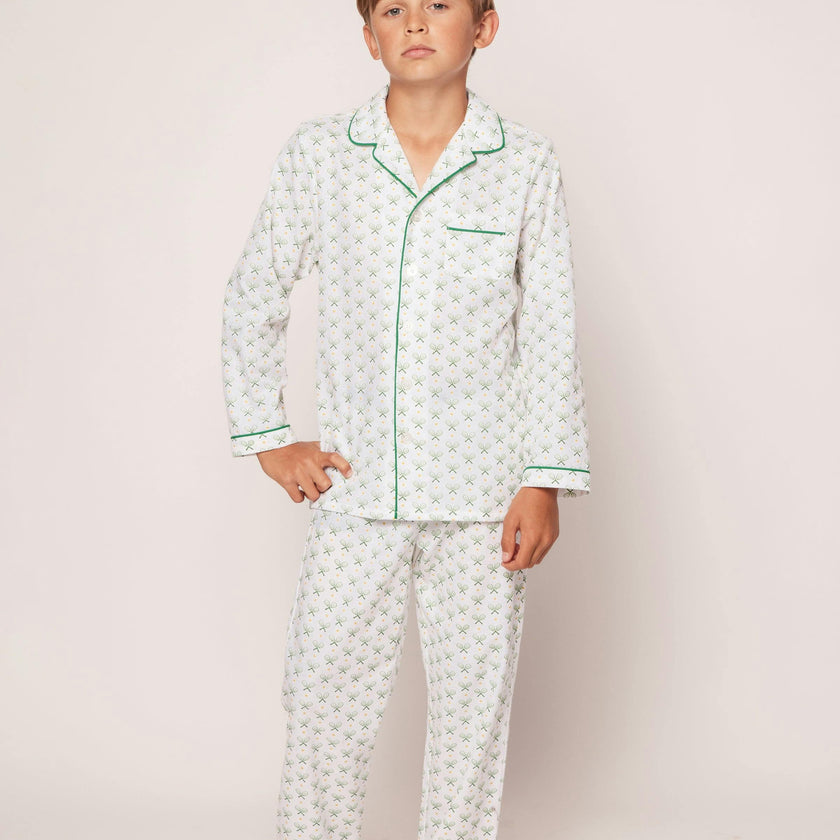 Kid's Twill Pajama Set in Match Point
