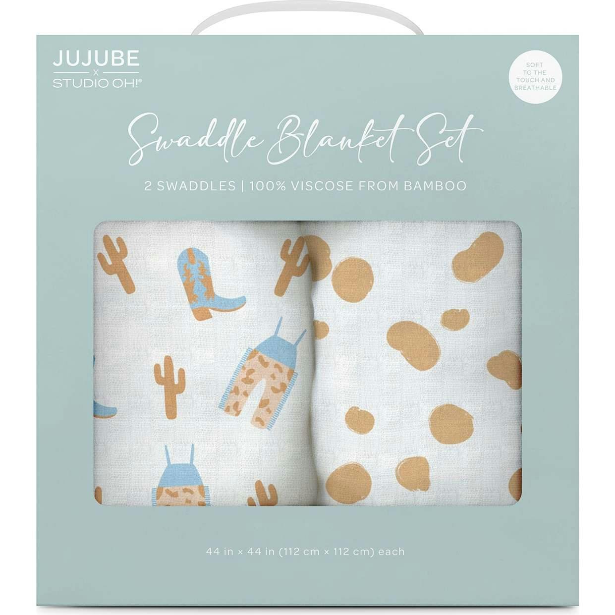 JuJuBe × Studio Oh! Printed Swaddle Blanket Sets