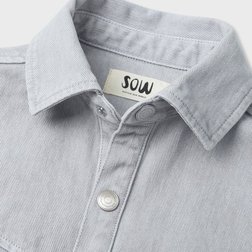 Organic Cotton Denim Balloon Overshirt