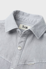 Organic Cotton Denim Balloon Overshirt