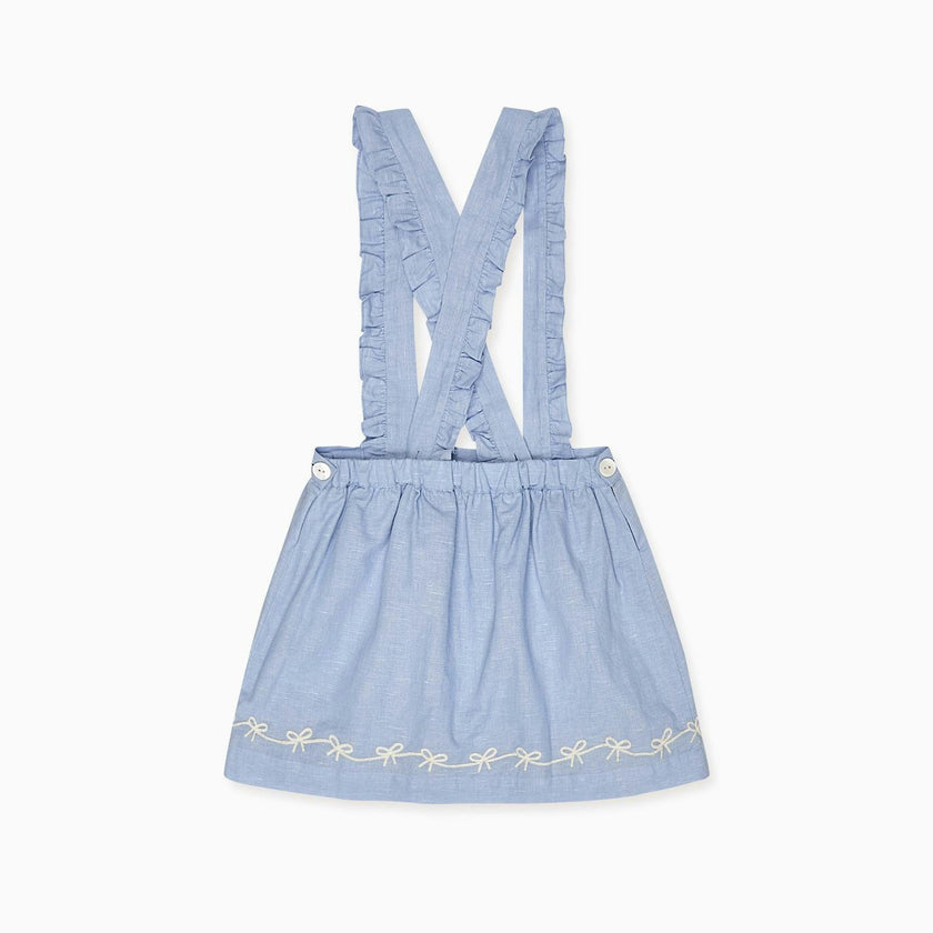 Nicky Hilton x La Coqueta Blue Whitney Girl Pinafore Skirt