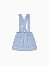Nicky Hilton x La Coqueta Blue Whitney Girl Pinafore Skirt