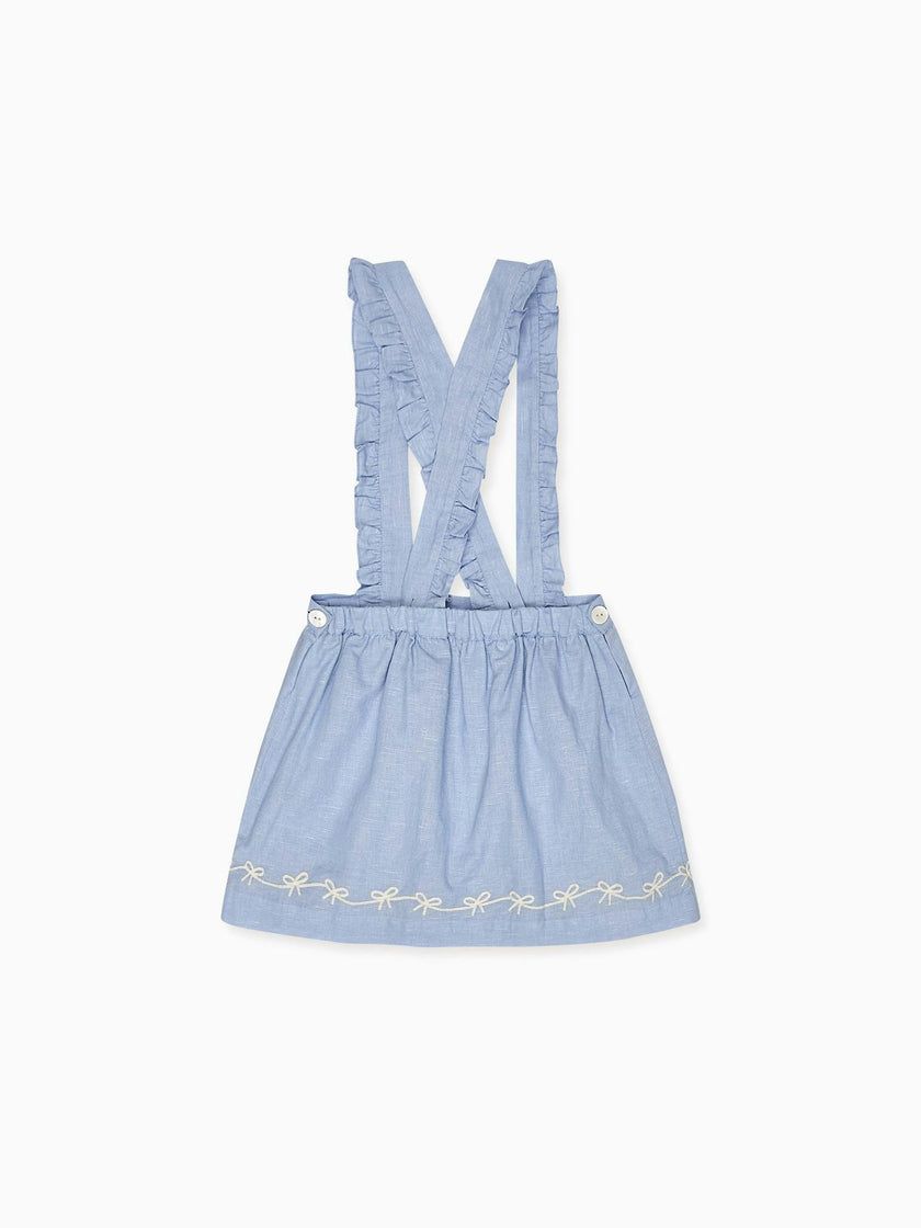 Nicky Hilton x La Coqueta Blue Whitney Girl Pinafore Skirt