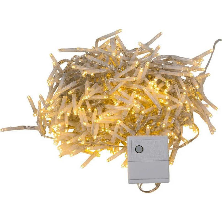 480-Light 15.7-Foot Warm White LED Connectable Cluster Garland